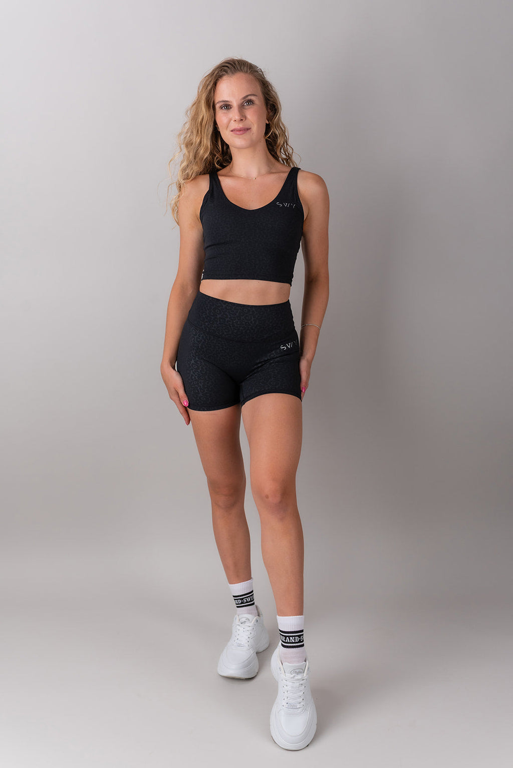 Leopard Shorts with hidden scrunch