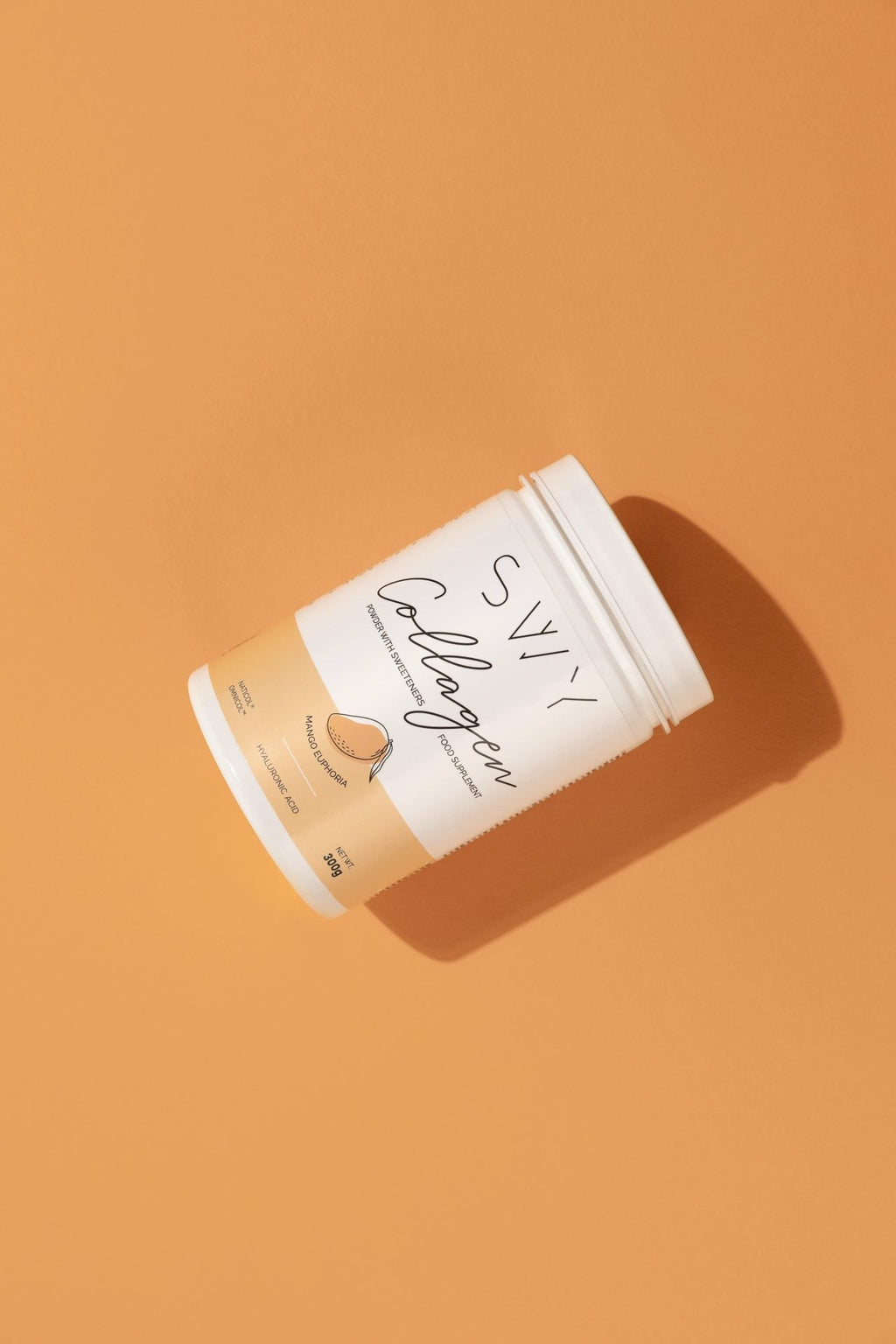 Hydrolysed Collagen Mango food supplement with sweeteners