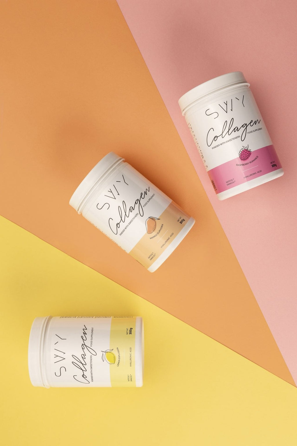 Hydrolysed Collagen Mango food supplement with sweeteners