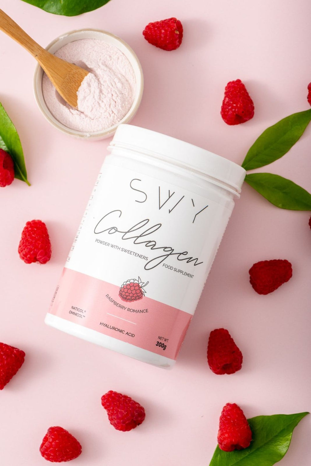 Hydrolysed Collagen Raspberry - food supplement with sweeteners