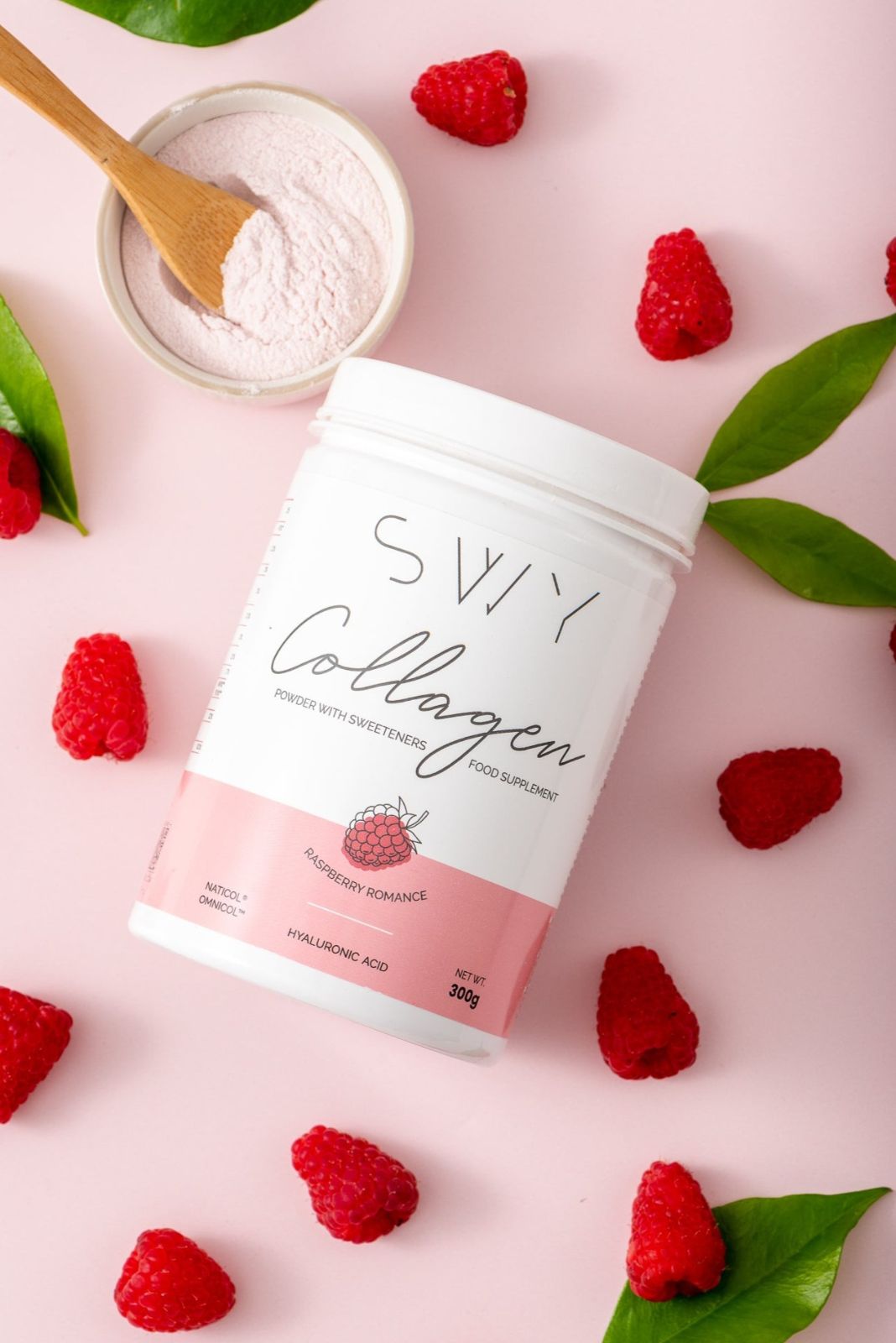 Hydrolysed Collagen Raspberry - food supplement with sweeteners
