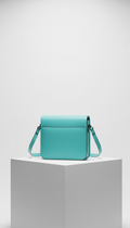 Electric Cyan Minimalist Crossbody Bag