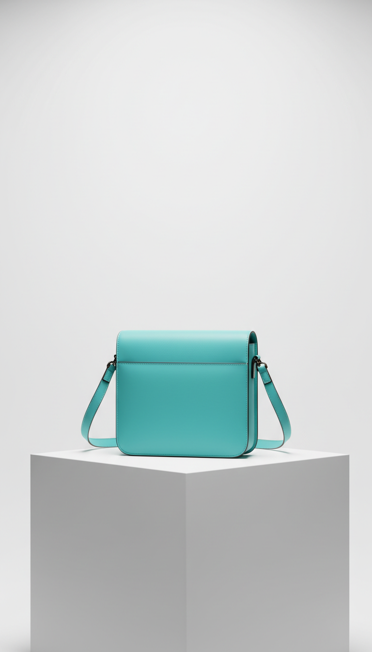 Electric Cyan Minimalist Crossbody Bag