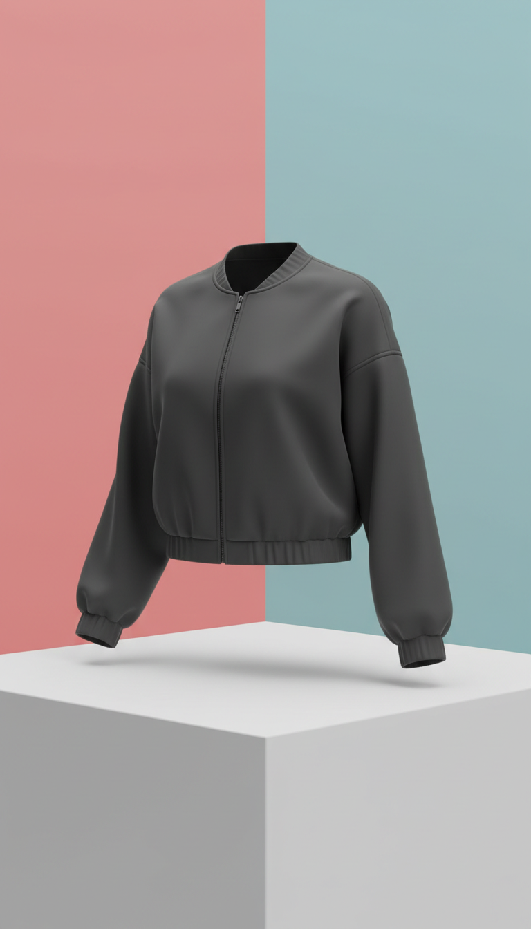 Graphite Black Cropped Jacket