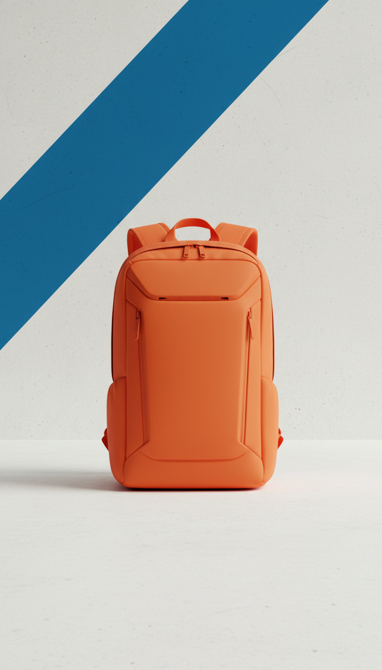 Signal Orange Structured Backpack