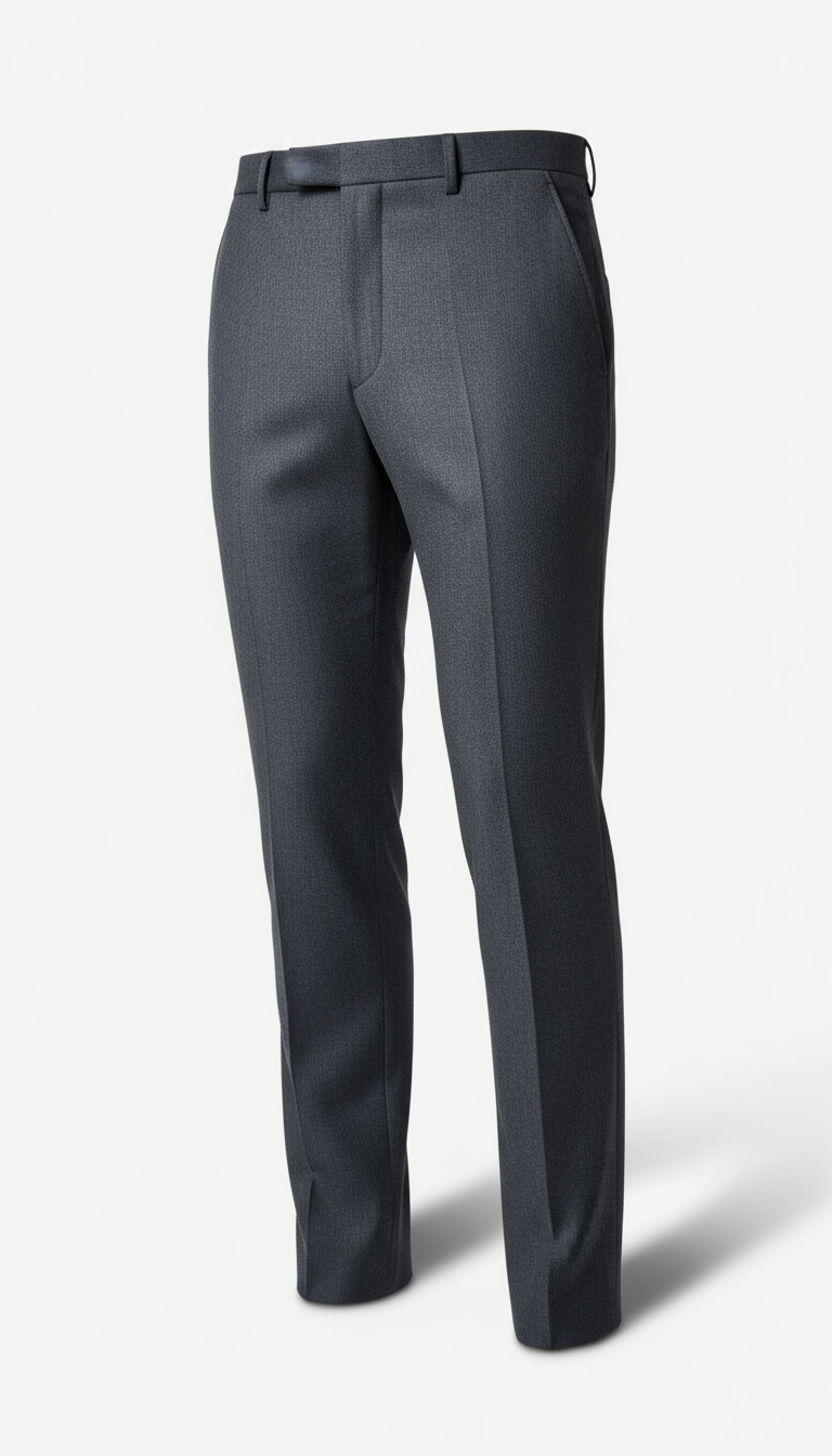 Tailored wool trousers in deep slate