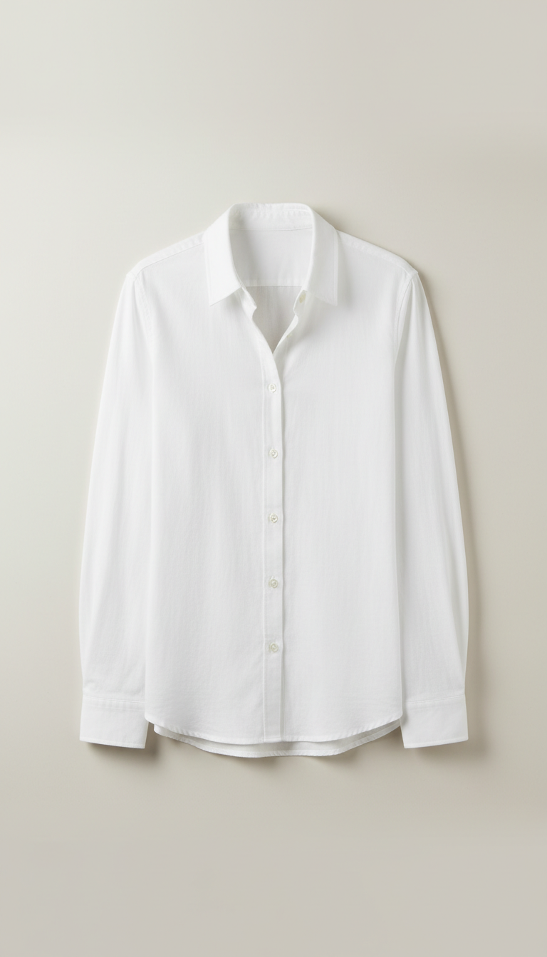 Soft cotton button-down in white