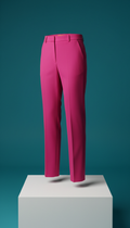 Vivid Magenta Straight-Leg Trousers