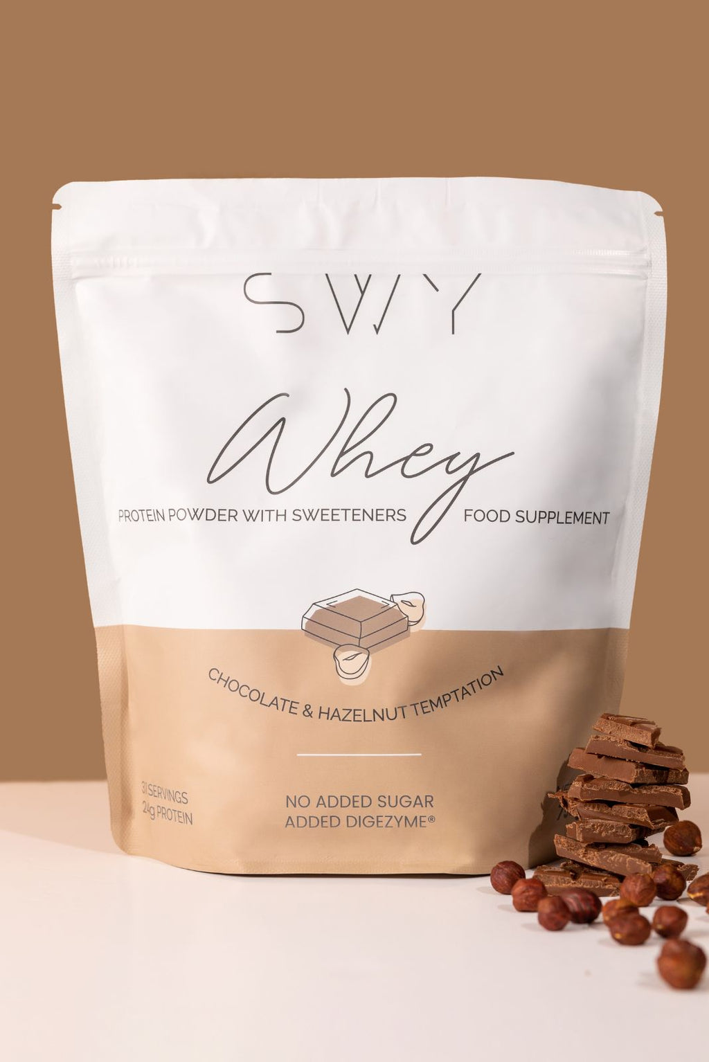 Whey Protein Vanilla - food supplement with sweeteners