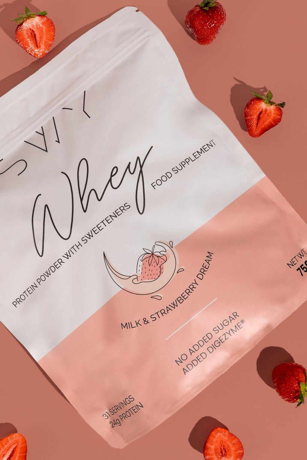 Whey Protein Vanilla - food supplement with sweeteners