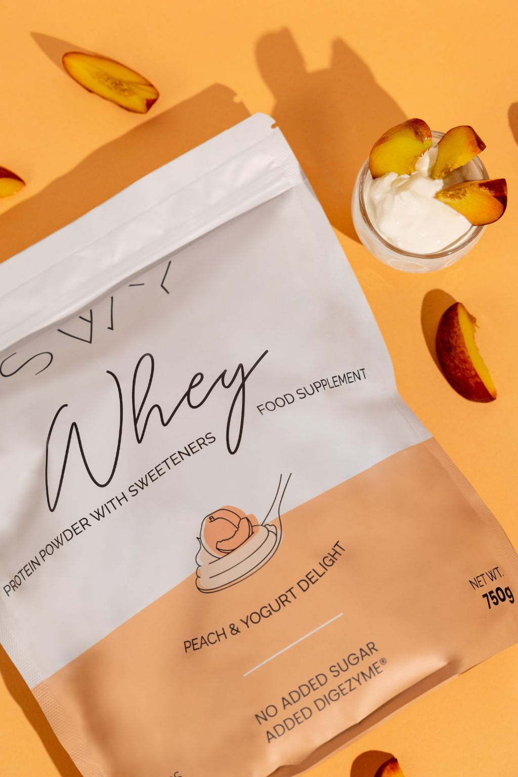 Whey Protein Vanilla - food supplement with sweeteners
